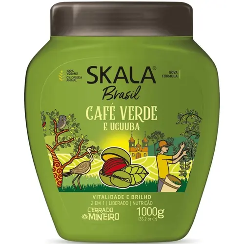 CREME CAPILAR SKALA 2EM1 CAFE VERDE E UCUBA 1 KG