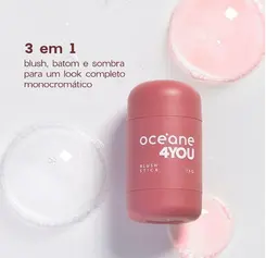 BLUSH FACIAL STICK OCEANE EDITION BUBBLE ROSA ESCURO