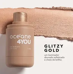 ILUMINADOR FACIAL STICK OCEANE SHIMMER COR GLITZY GOLD