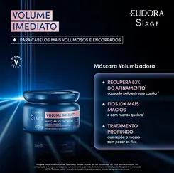 MASCARA CAPILAR SIAGE VOLUME IMEDIATO 250G